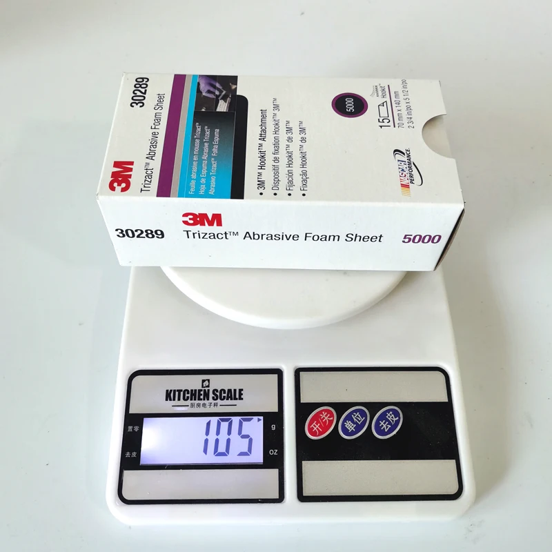 3M30289 Pyramid Square Sponge Sandpaper Paint Polishing And Polishing Beauty Sandpaper 74/140mm5000 Grit