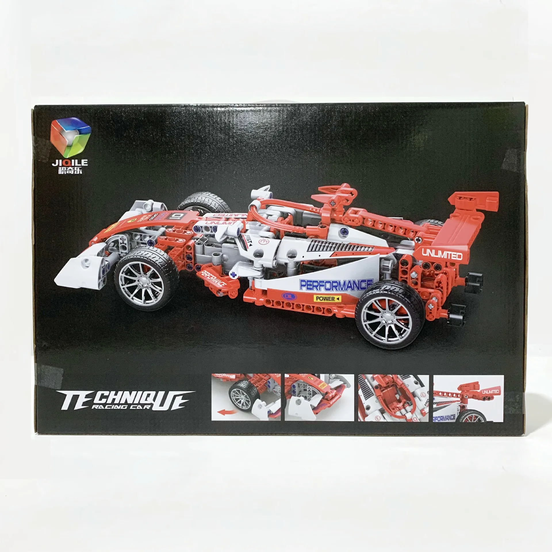 Plastic STEM Accessory Sport Vehicles for Kid Speed Racing Car Educational Toys Building Block