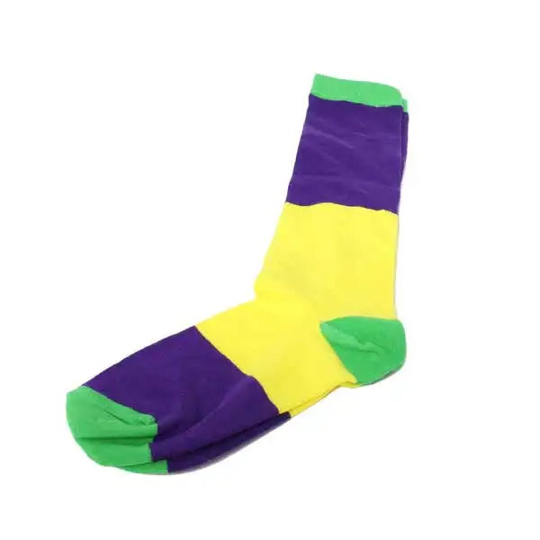 2024 Mardi Gras Cotton Novelty Socks for Men Shoe Size 7-12