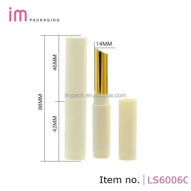 wholesale custom logo small lip stick tube clear round shape empty white lip balm container tube packaging