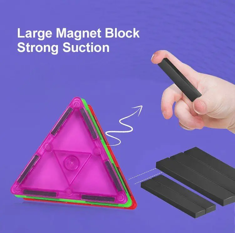 Kids Magnet Toys Magnet Building Tiles, 100 Pcs 3D Clear Color DIY STEM  Magnetic Building Blocks Set, Educational Toys for Kids