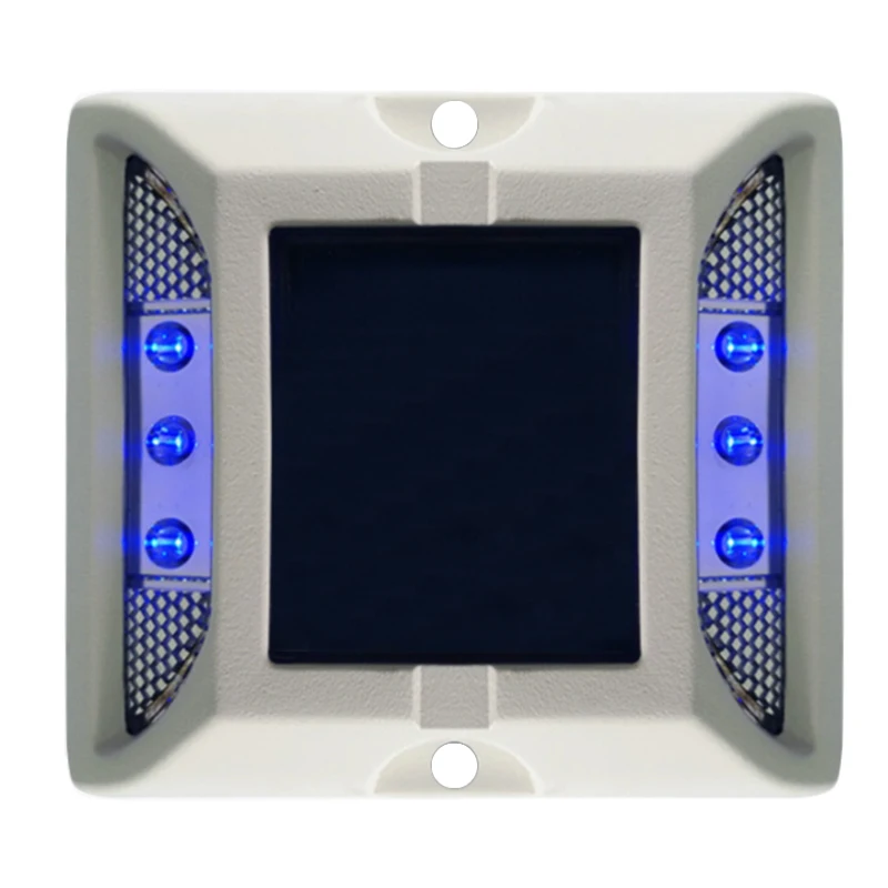  Solar Road Stud HOAN Aluminum LED Driveway Underground Street Garden Traffic Deck Marker Light Yellow Green Waterproof
