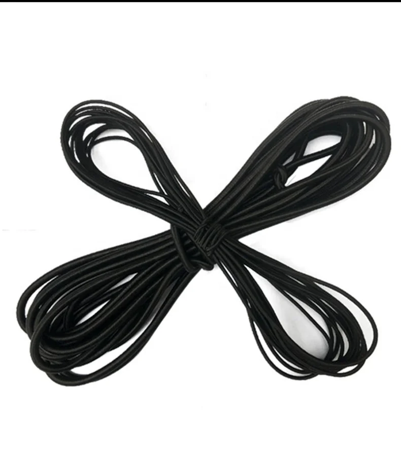 China Strong Stretch Elastic String Cord Multi-Diameter Polypropylene Fiber Emulsion Latex Rubber Band Bungee Elastic Rope