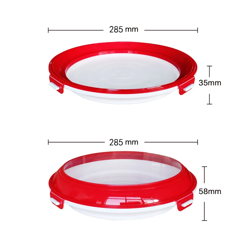 Transparent Vacuum Seal Food Preservation Trays, Airtight Vegetable Food Storage Tray, Creative Food Preservation Tray With Lid