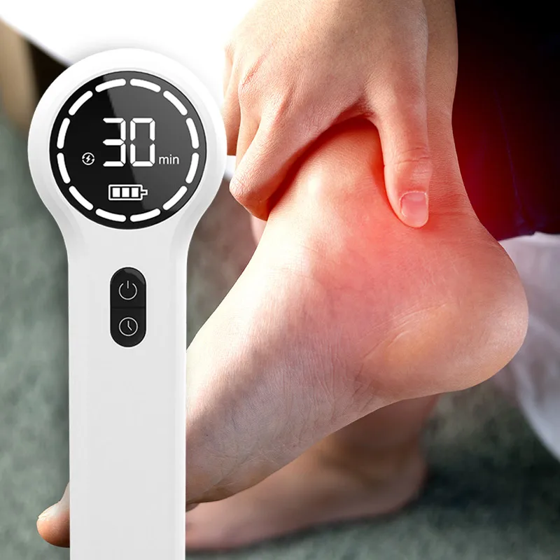 Multifunction Physical Portable With Lcd Screen Swollen Cold Laser Therapy Instrument 650Nm Skin Disease Human/Vet Device