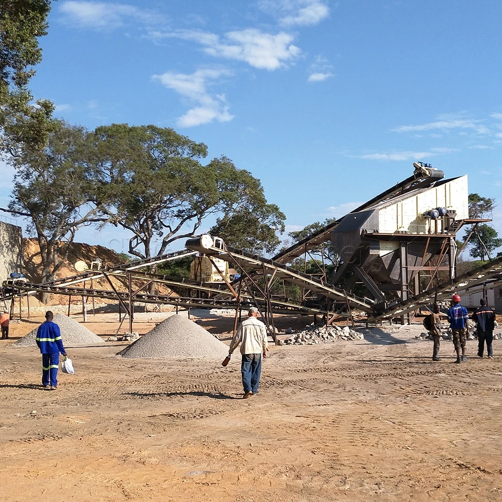 Medium size scale stone crusher plant machinery granite rock crushing line professional supplier