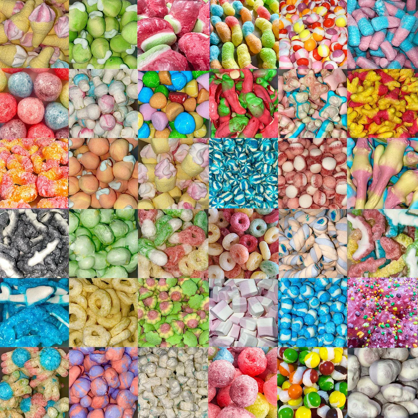 Freeze Dried Rainbow OEM Factory Freeze Dried Sour Crunch Candy