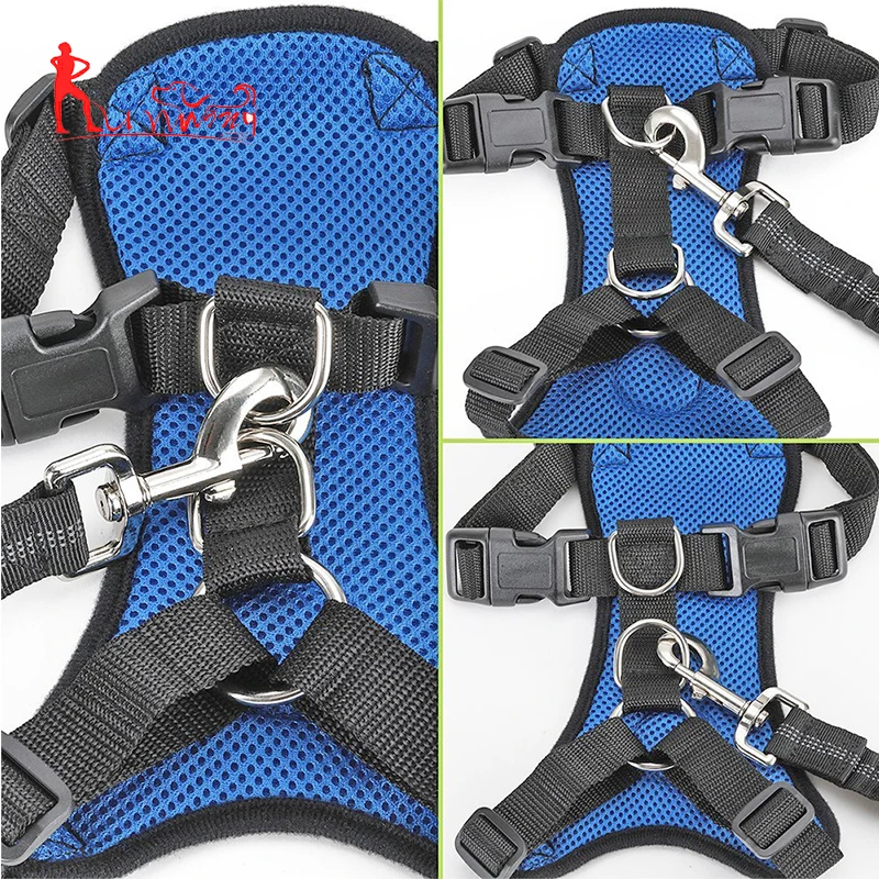 High Quality Professional Comfort nylon harness Pet Dog Car Seat Safety Dog Backpack harness dog seat belt