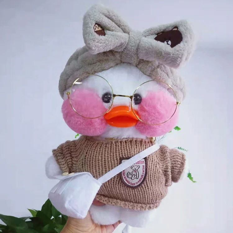 Популярная Корейская плюшевая игрушка LaLafanfan Kawaii Cafe Mimi желтая утка, милая мягкая кукла, мягкие куклы-животные, милые плюшевые игрушки, тряпичная кукла