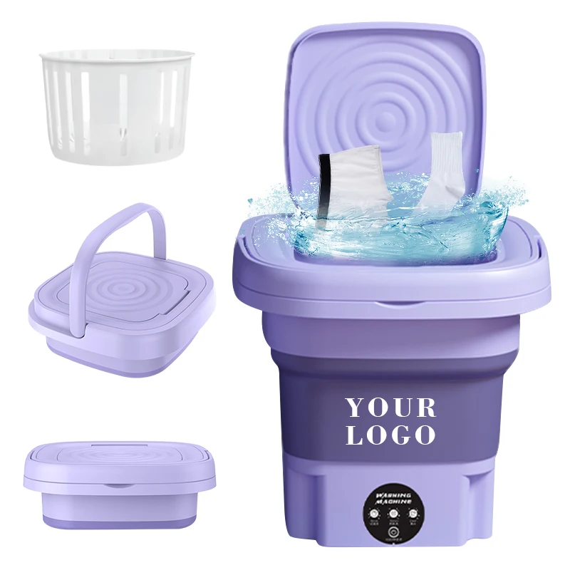 Mini 8L Washer and Spin Dryer with Deep Cleaning Electric Washing Machine of Underwear for Apartments