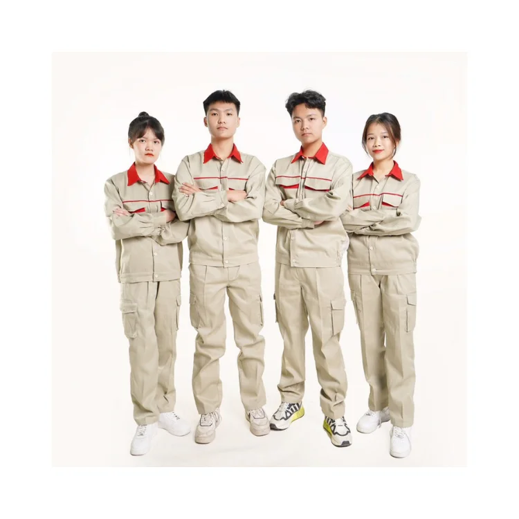 New Quality Work Safety Uniform Green Vina Custom Size Work Garments Packed In Bag Vietnam Manufacturer