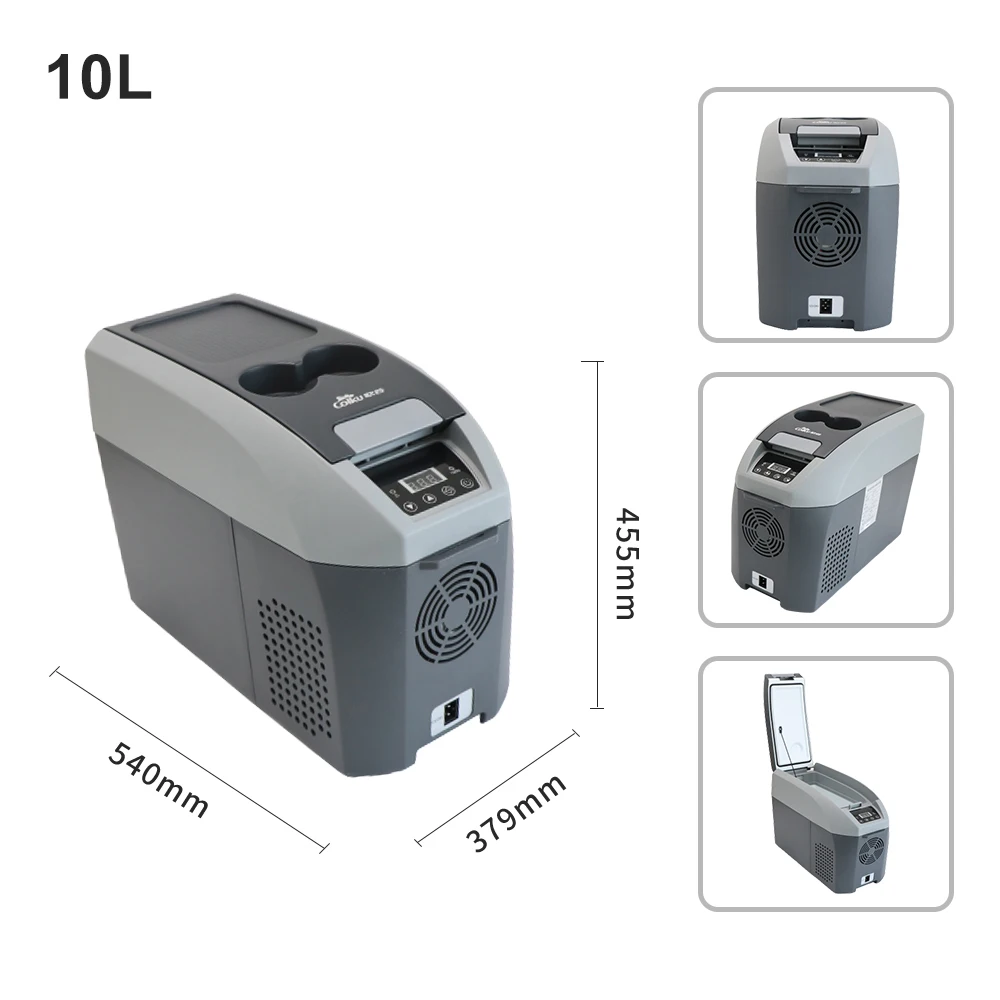 Colku DC-10F Car Fridge Armrest Freezer 12V Car Refrigerator 10L Mini Cooler Box