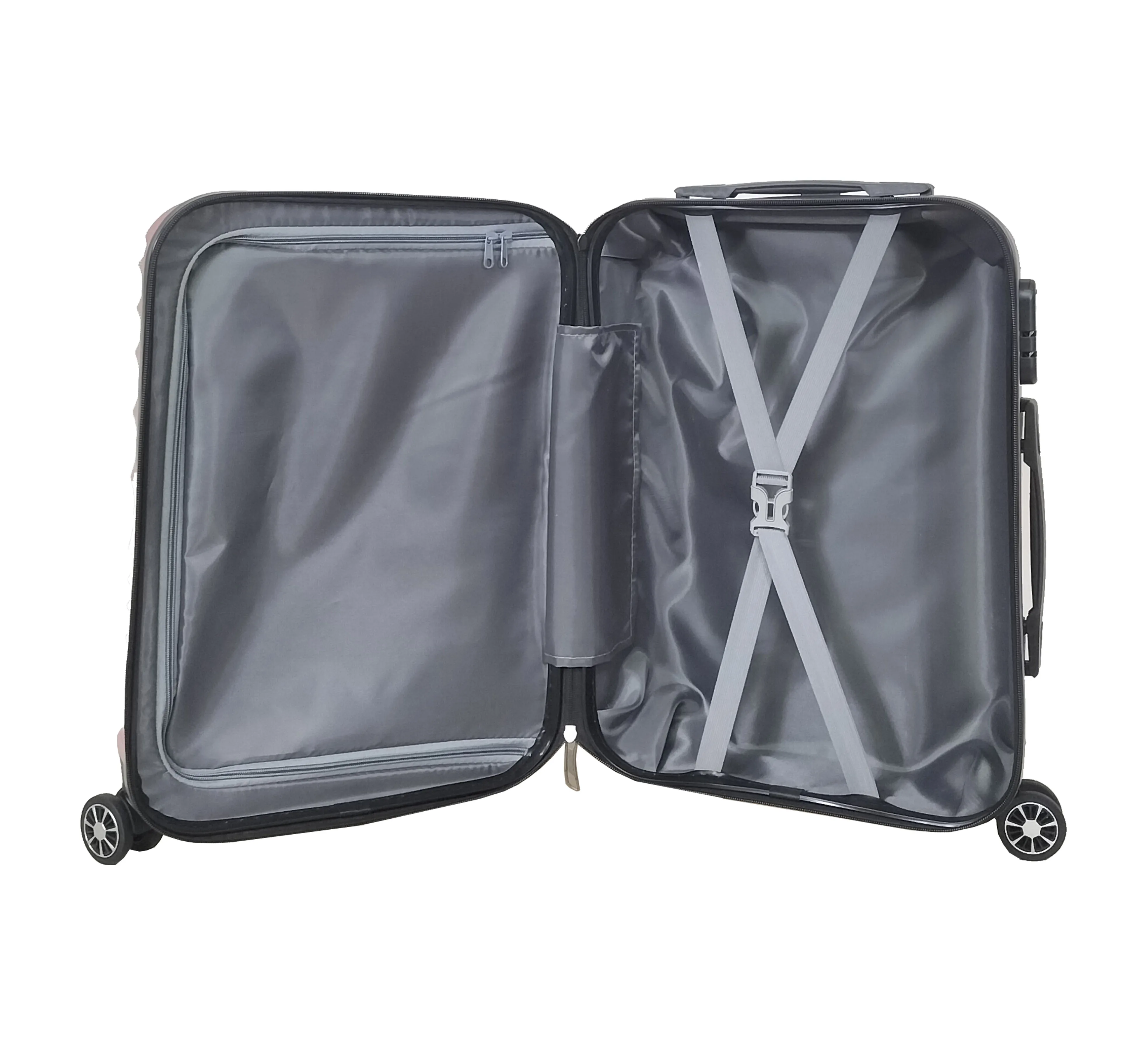 Factory Custom ABS Hardside Expandable Trolley Luggage Spinner Wheel Carry-on Luggage Sets 3 Piece For Women Travel