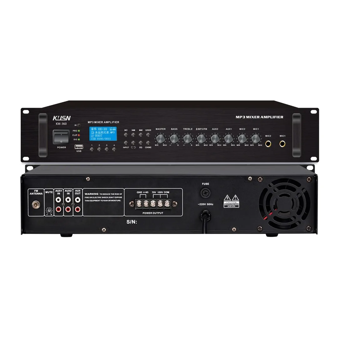 360W Professional Audio Power MP3 Mixer Amplifier 2U Powered 5 Channels Sound Pa System With Bluetooth FM Usb