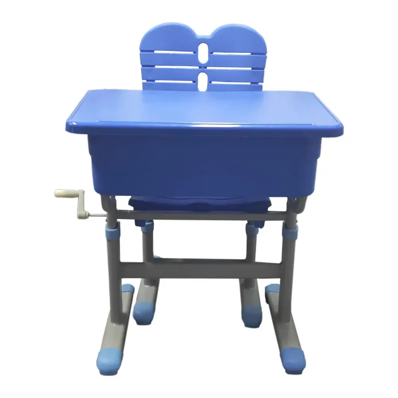 adjustable plastic-steel single colorful high quality school furniture desk for children
