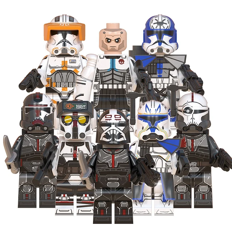 WM6095 Звездные войны, 7 плохой партии, клон Джесси Ahsoka, солдаты, мини Экшн-фигурки, оружие, 501st Legoes, игрушки-конструкторы
