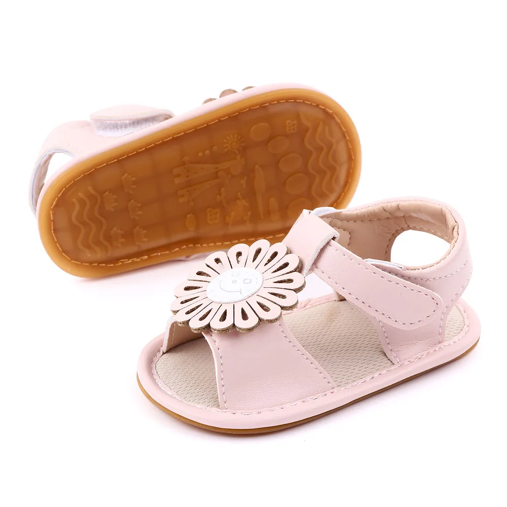 New Design 0-2years baby kids shoes leather TPR sole toddler baby sandals