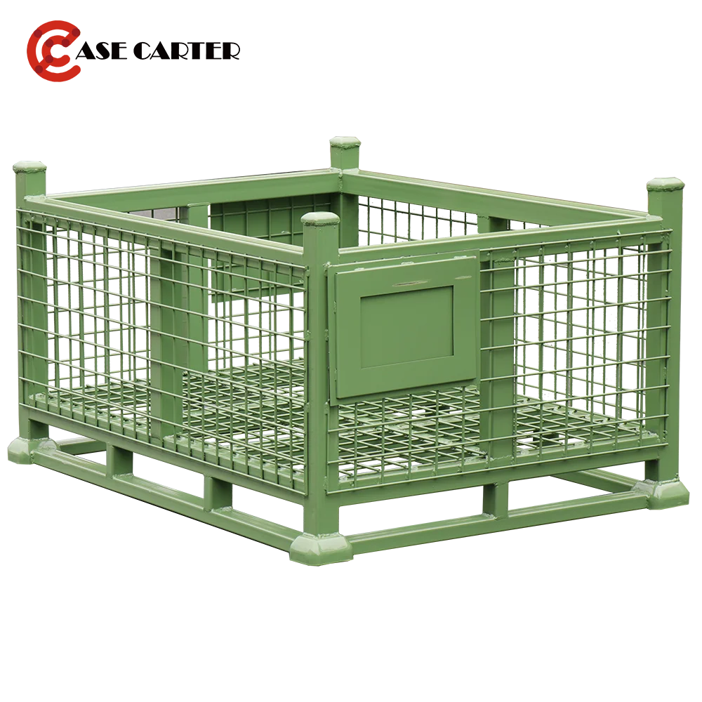 Картер OEM, 0,5-2 т, высокопрочная промышленная Штабелируемая коробка для поддонов, сварная Складная сетчатая металлическая клетка