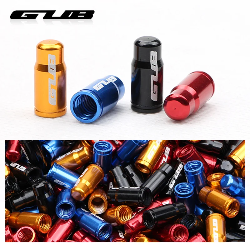 GUB Schrader or Presta Nipple Cap Bicycle Valve Alloy Lid Optional A/V F/V Light Weight Erosion Rustic Free