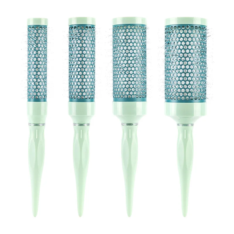 Round Pointed Nylon Hair Painting Brush Set Ionic Ceramic Styling Heated Nano Technology Brush Hair Professional Salon