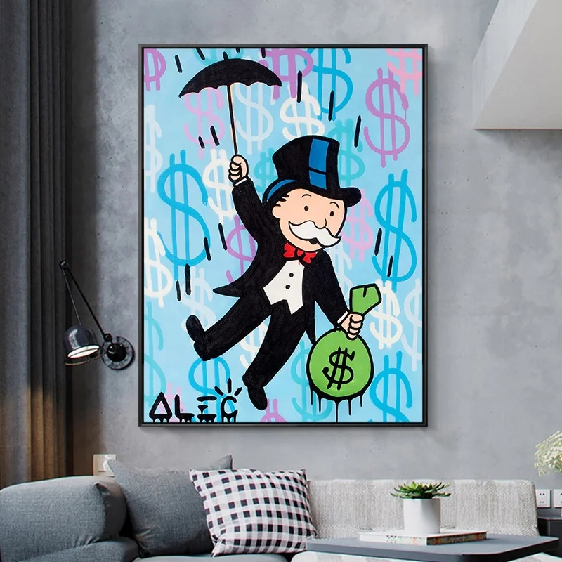 Modern Pop Art canvas Oil Painting Hand made wall pictures money art fantasy Decor for living room shop hotels from Dafen