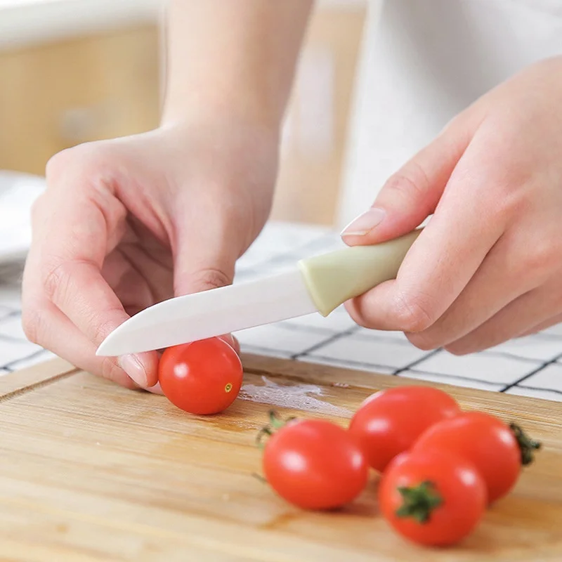China supplier ceramic paring knife with blade cover for vegetable and fruit cutting