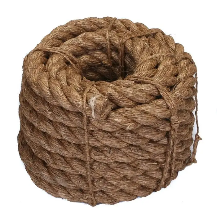 brown color twiseed durable natural fiber material  jute rope for a fence to decorate