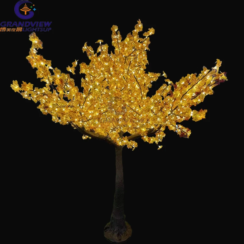 Outdoor Artificial Maple Tree with Lights PVC Christmas Halloween and Wedding Decoration for Home and Landscape Use