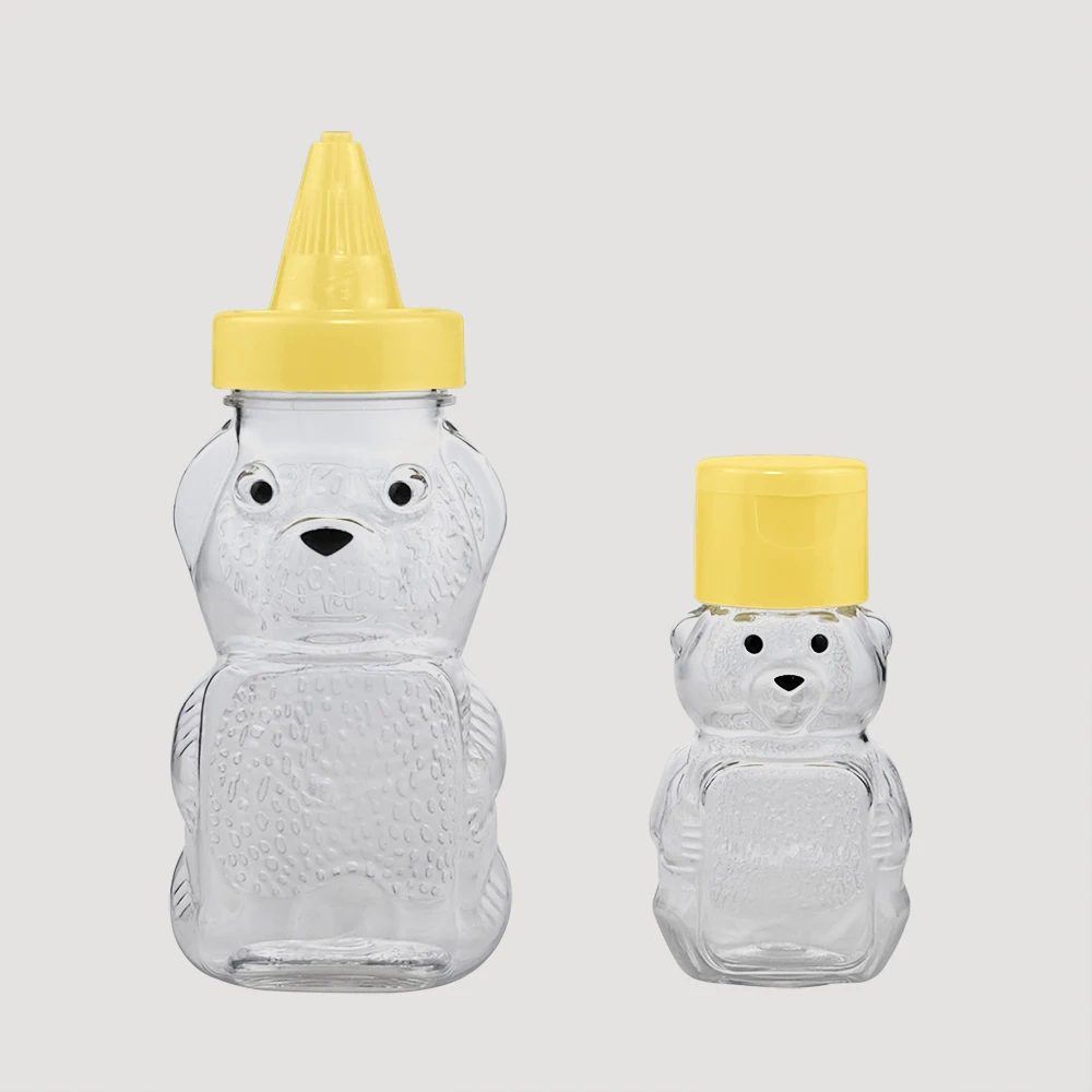 45ml and 120ml PET Plastic Squeeze Bottle Empty Cute  Bear Shape Bottles Sauce  and Candy Bottle  for Convenient Use