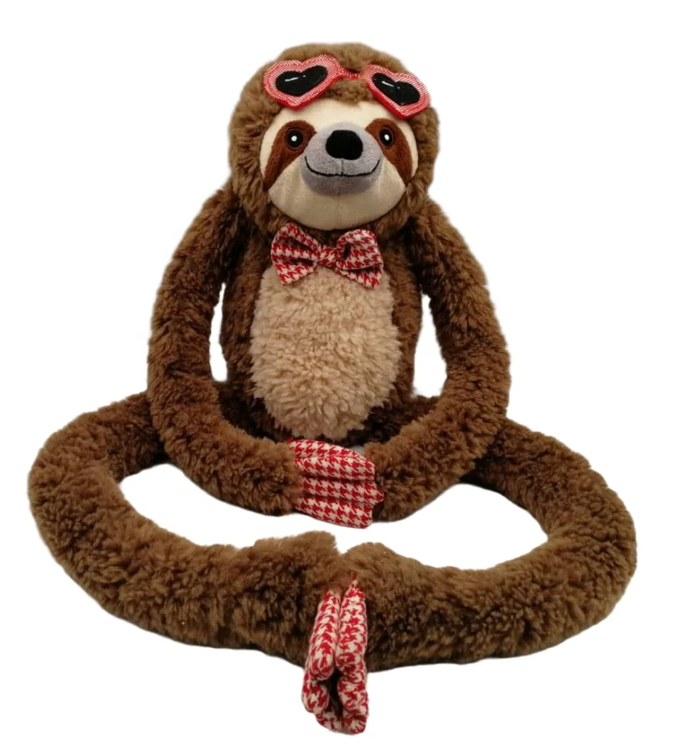 Custom High Quality Plush Animal Toy Of  Long Arm Soft Stuffed Sloth