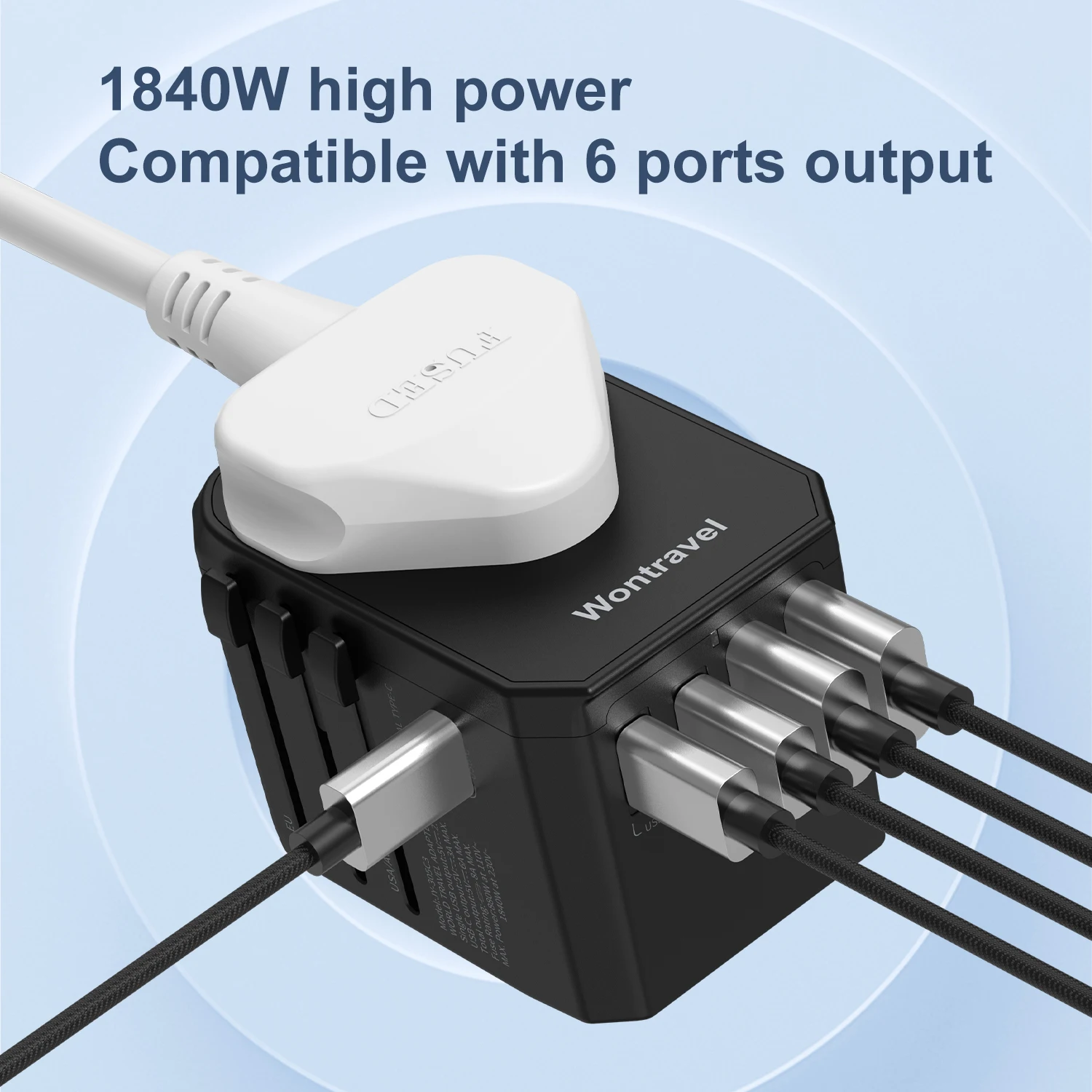 Wontrave 2 USB 3 Type C оптовая продажа универсальная розетка Международная дорожная адаптер