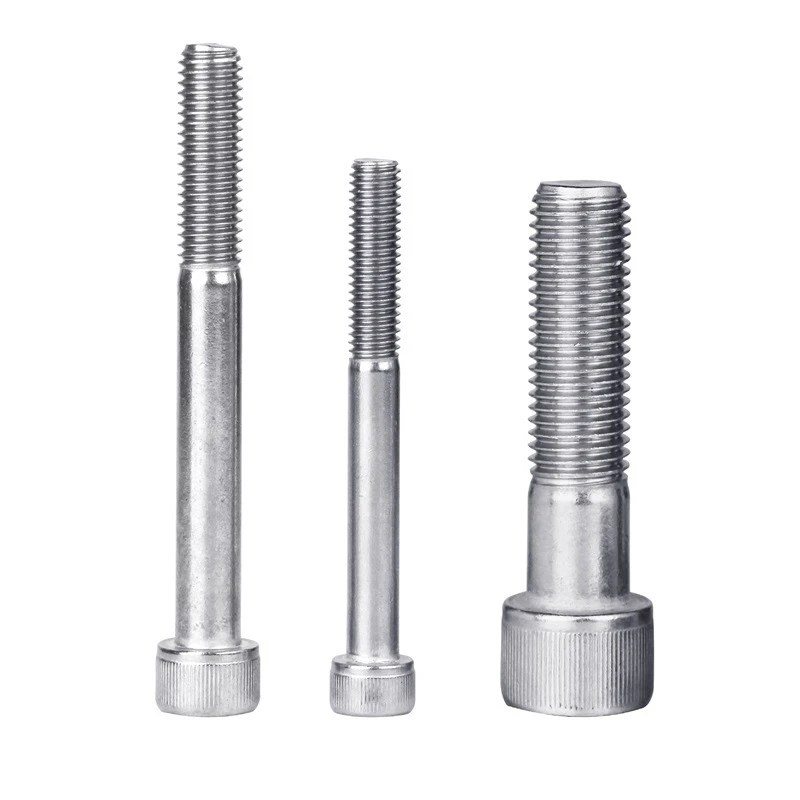 304 Stainless Steel DIN912 Cup Head Hexagon Socket Screw-half Thread M4 M5