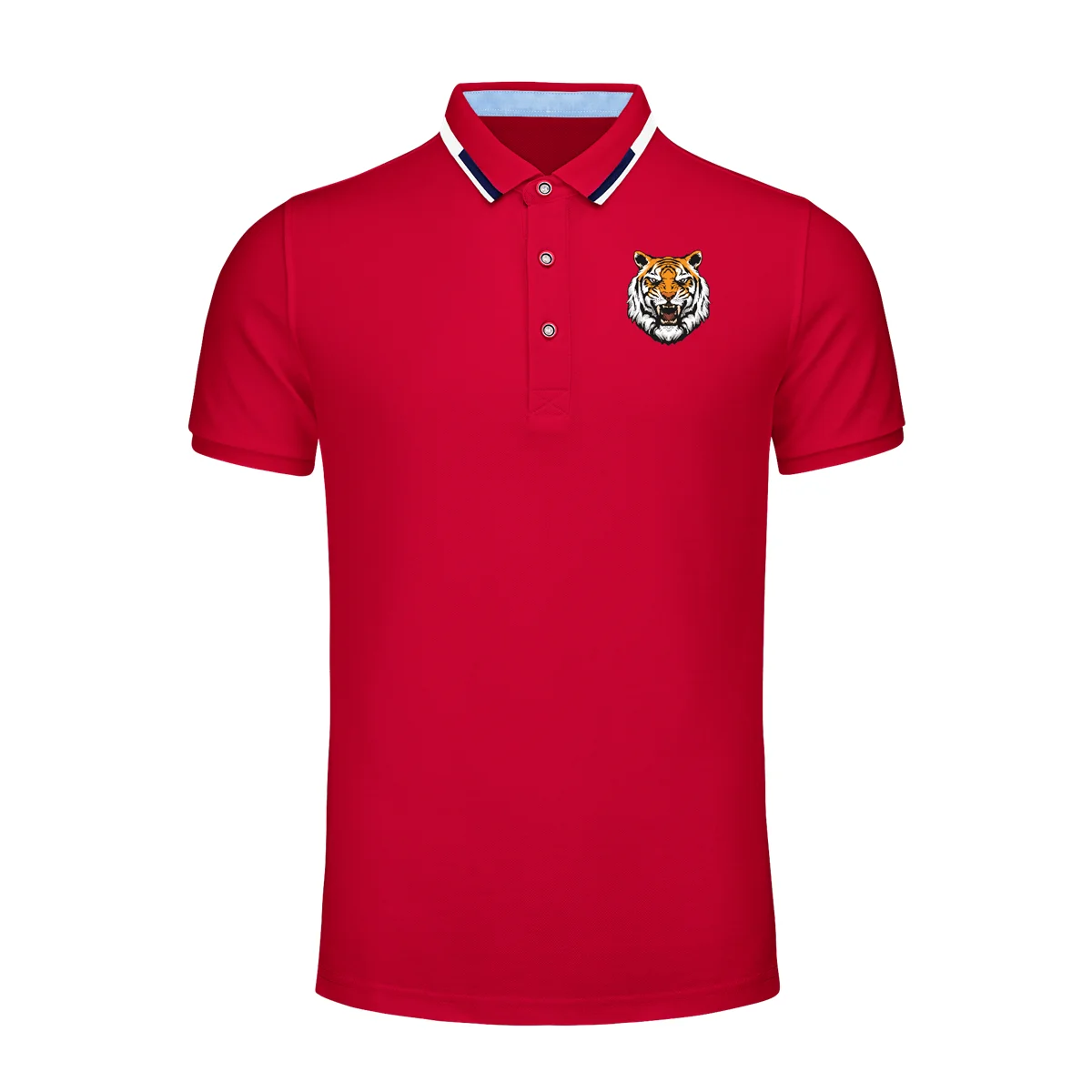 
pocket golf polo shir bird pattern collar shirt polo embroidery fitness cotton men polo shirt 