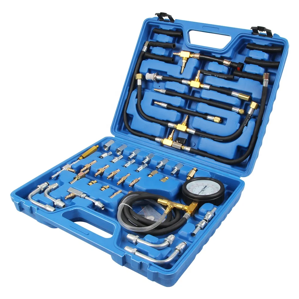 VIKTEC Engine Fuel Injection Pressure Tester Gauge Master Automotive Tool Kit