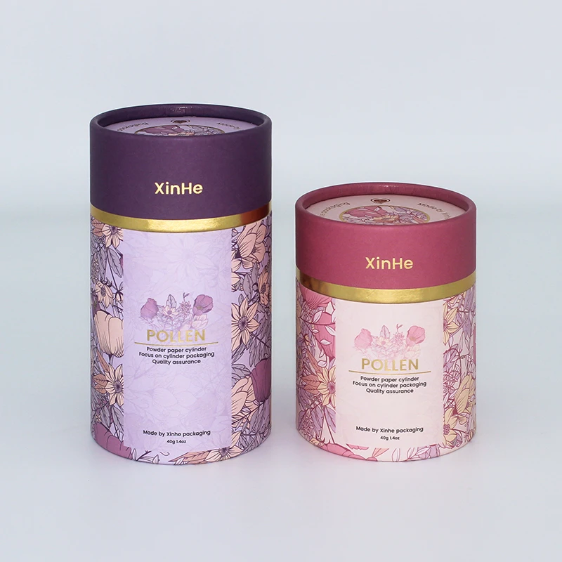 Custom Design Inner Aluminium Foil Shaker Cardboard Can Round Paper Box For Food Salt Powder Packaging