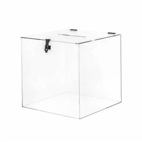 cube  acrylic mirror wishing well box for wedding