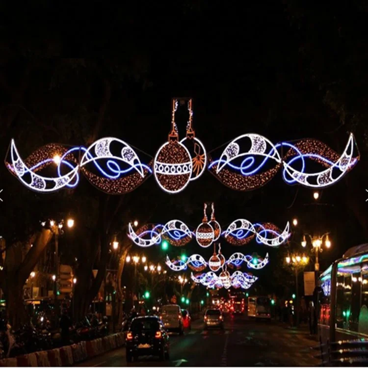 Outdoor street pole lights Holiday decoration christmas 2D led motif lights