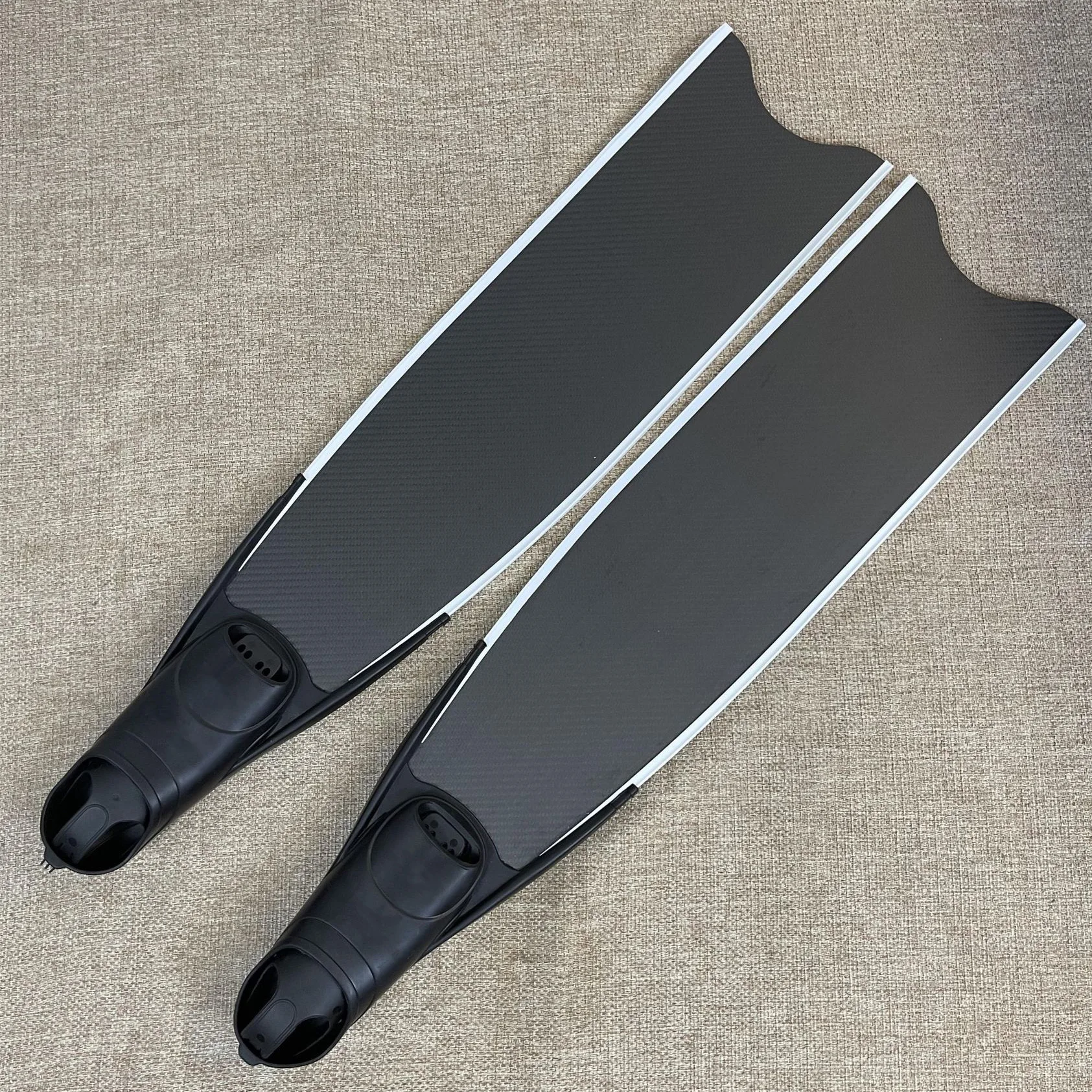 KUBO custom Pure Carbon Fiber Long spearfishing blade freediving Tech Diving Fins lifesaving Speed swimming fins