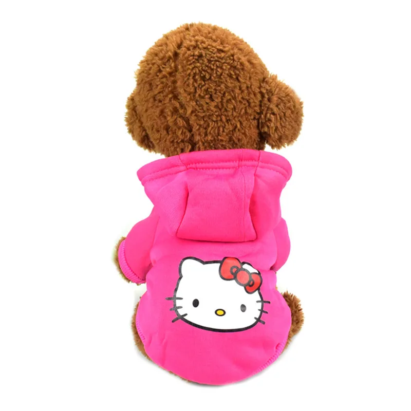 Wholesale cheap price pet four-legs autumn and winter clothes warm teddy puppy clothes cartoon thickening hoodie