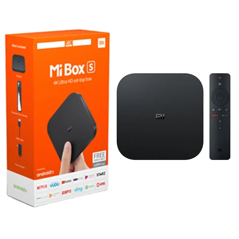 New Generation Original Xiaomi Mi Smart TV Box S 4K Google Quad Core Hdr Smart Global Version Android 8.1 Set Xiaomi Mi Box S