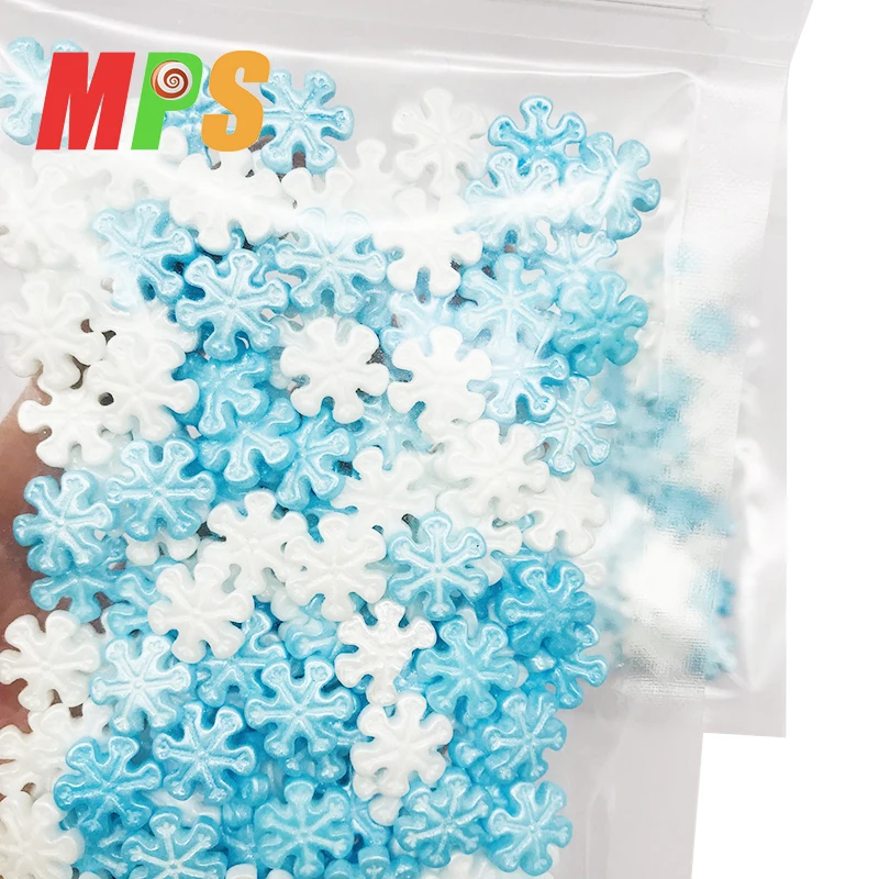 Mini Assorted Fruit Flavored Compressed Tablet Candy Snowflake Shape Press Sugar