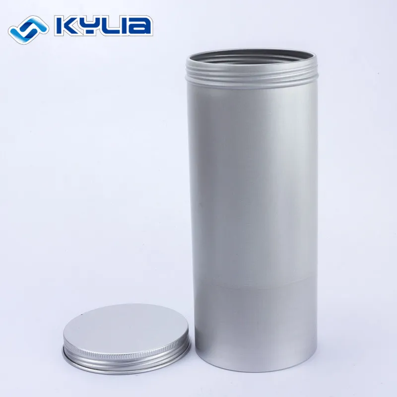 Empty Personal Care Gift Packing Tube Tin 100g Tall Aluminum Cylinder Hair Wax Canister