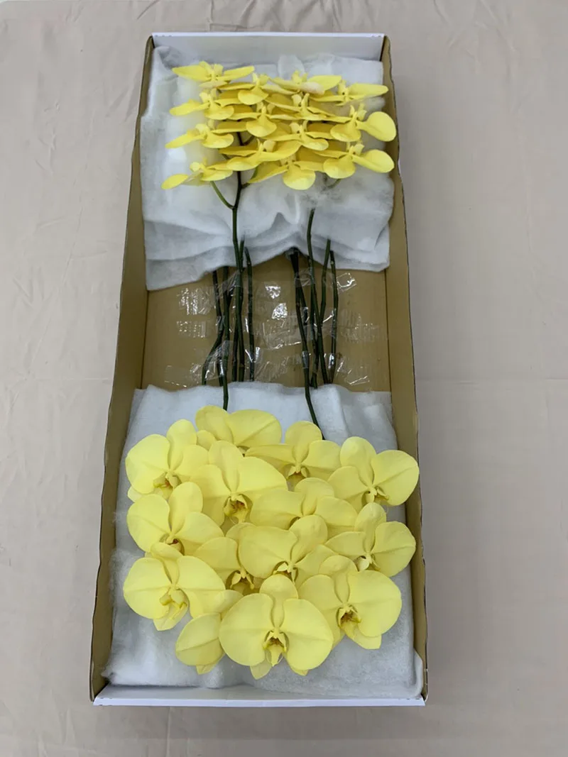 Wholesale Cheap Phalaenopsis Orchid Preserved Flowers Yellow