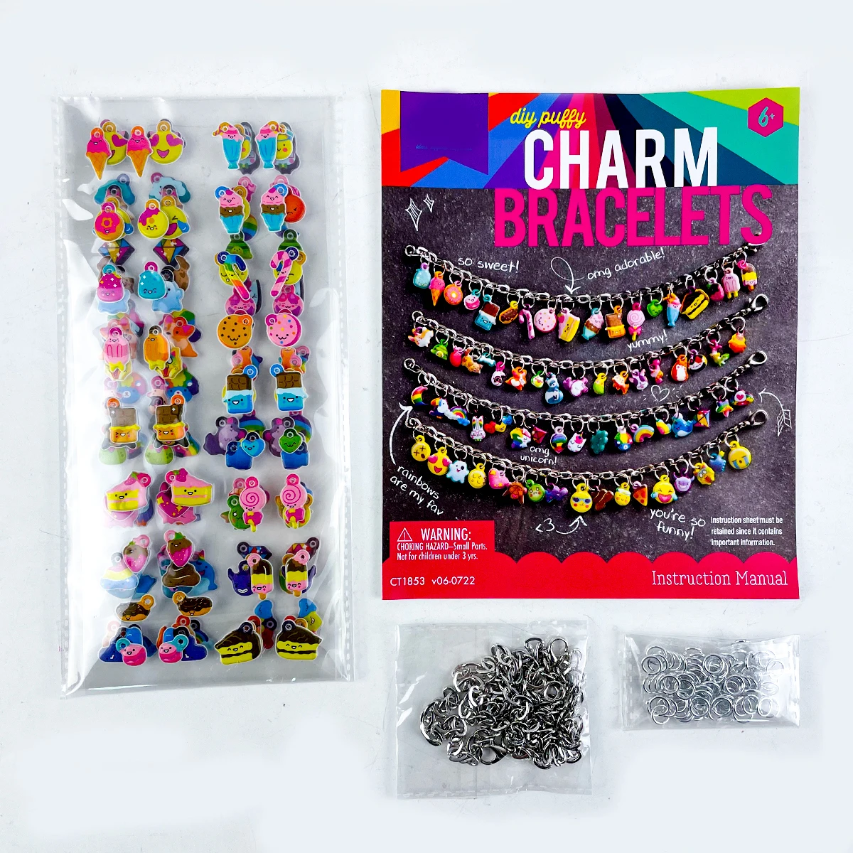 New Arrivals Cartoon Kids Craft Set DIY Gift Box Fantasy Girls Bracelet Charms Bracelets Making Kit