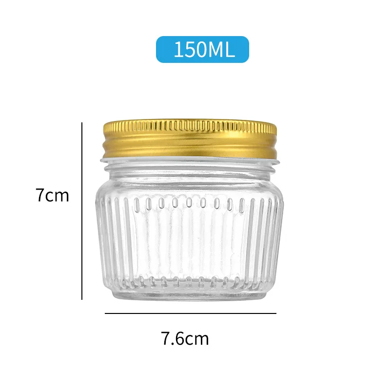 150ml 250ml 380ml 500ml NEW Style Storage Container Jar Glass Jars with Lids for Food