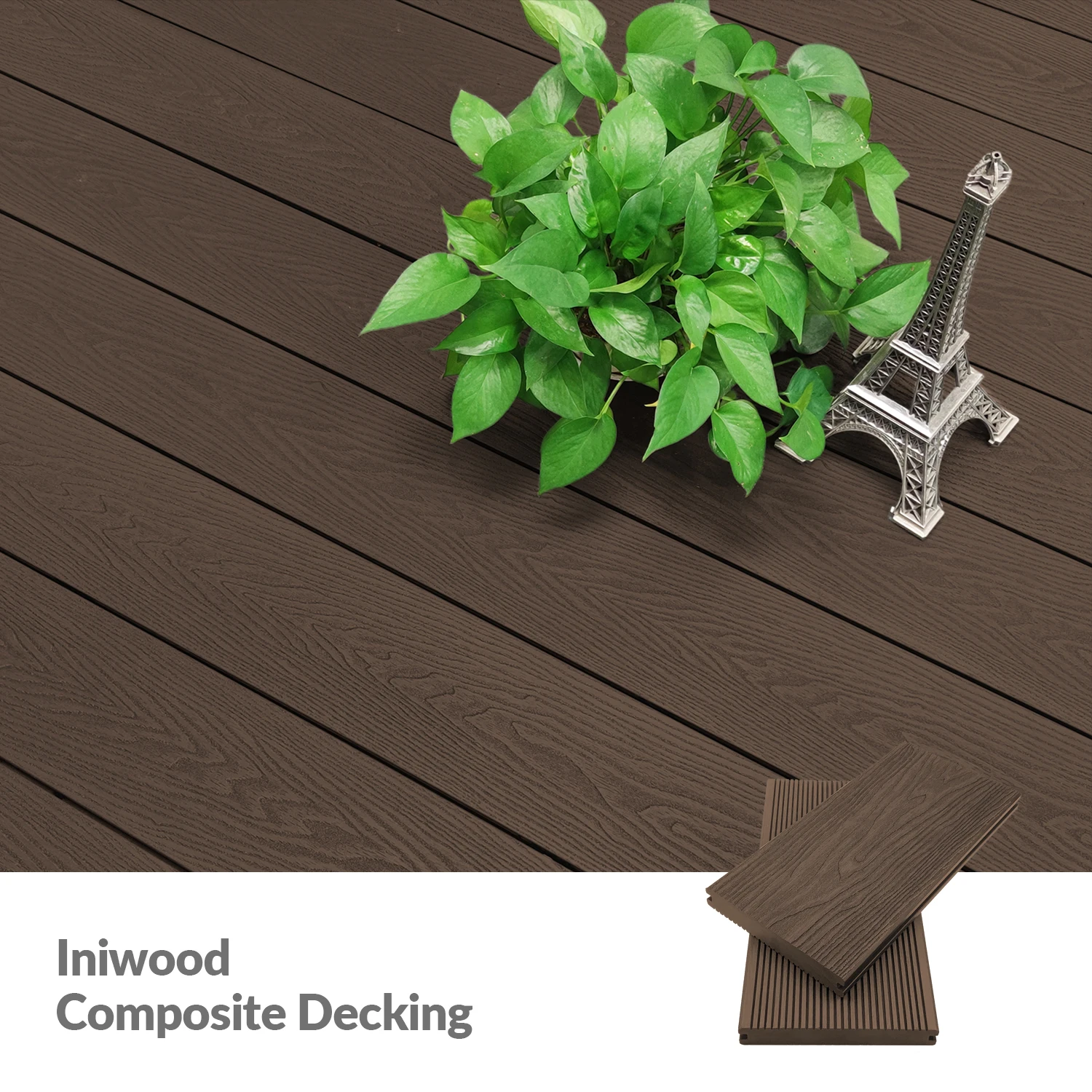 
Wood Plastic Deck Boards for Floor China 3d Outdoor Waterproof Smooth Wpc Decking 