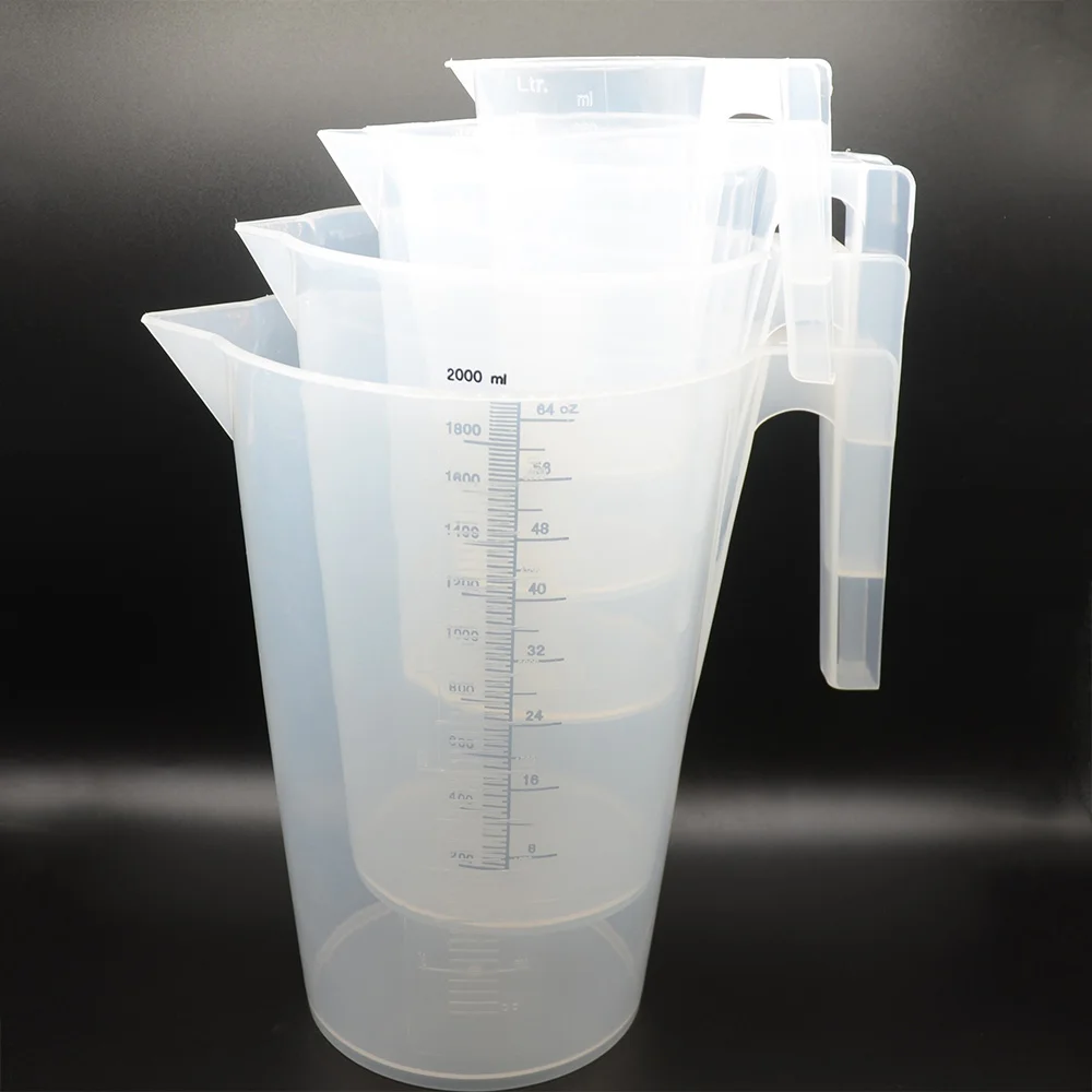 Custom Kitchen Laboratory Acid and Alkali Resistant Plastic Water Measuring Cup 1L 2L 3L 5L Candle Liquid Pouring Pitcher