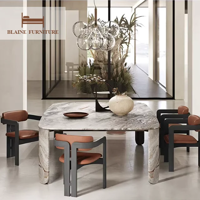 Light Luxury New Chinese Modern Hotel Cafe Business Reception Chair Dining Table Sets Wooden Restaurant Dining Chair