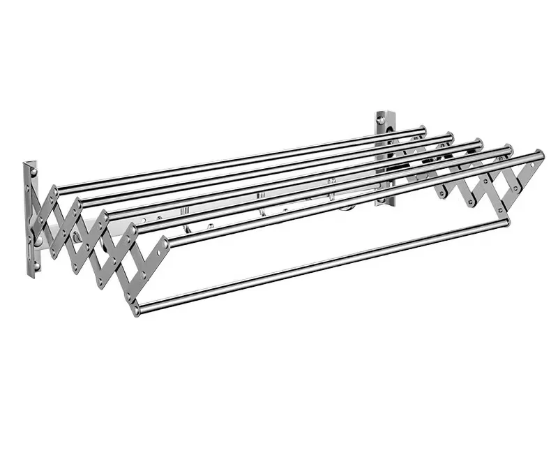 Новинка 2022 Складная расширяемая вешалка для полотенец из нержавеющей стали с 6 стойками использования в ванной комнате