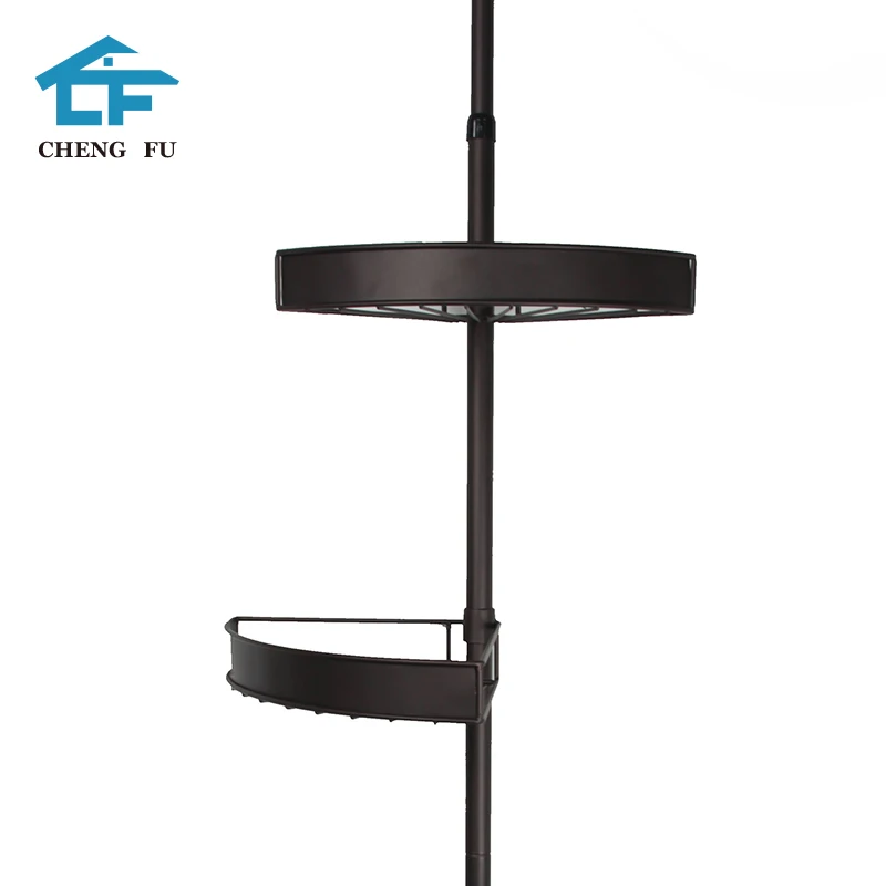 The New 2020 Telescopic Shower Caddy Aluminium Bathroom Shelf Corner Modern Metal Iron Steel Customized Four Tiers Small Qty T/T